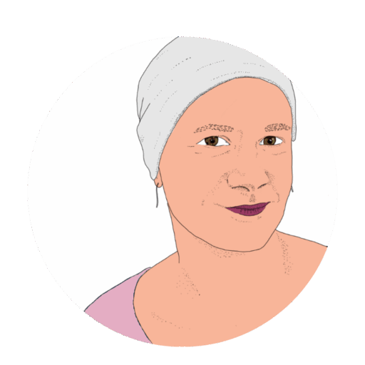 Illustration of Kes Otter Lieffe, author of utopian trans speculative fiction novels and Queer Ecology writer.